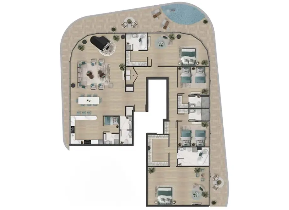 4 bedrooms penthouse