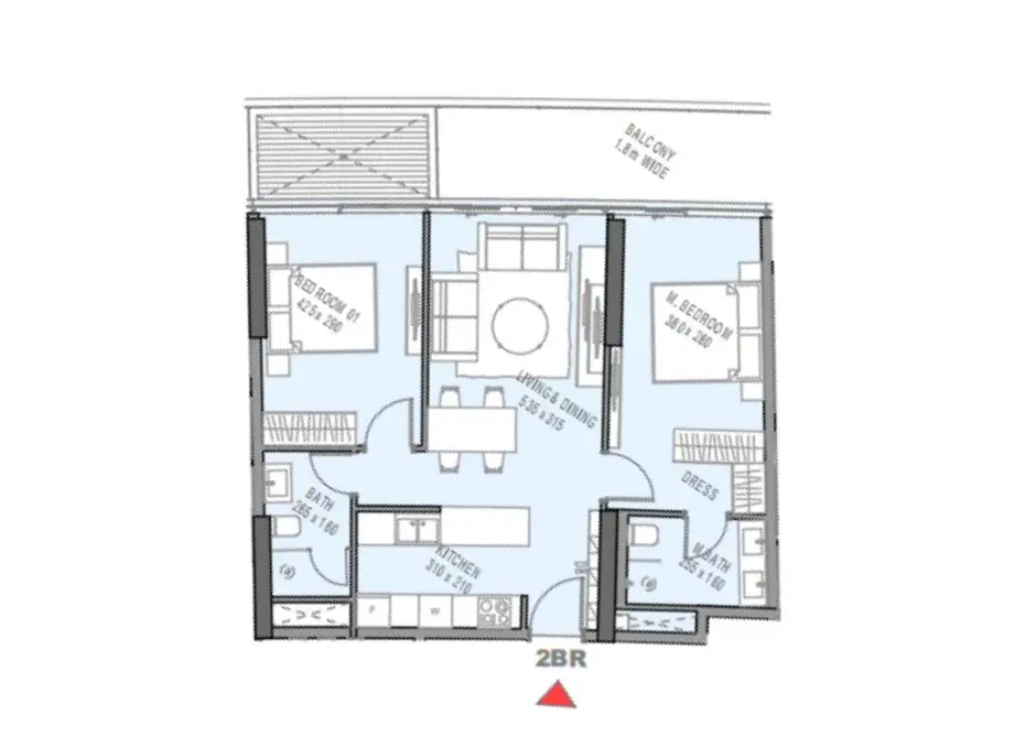 2 bedrooms apartment