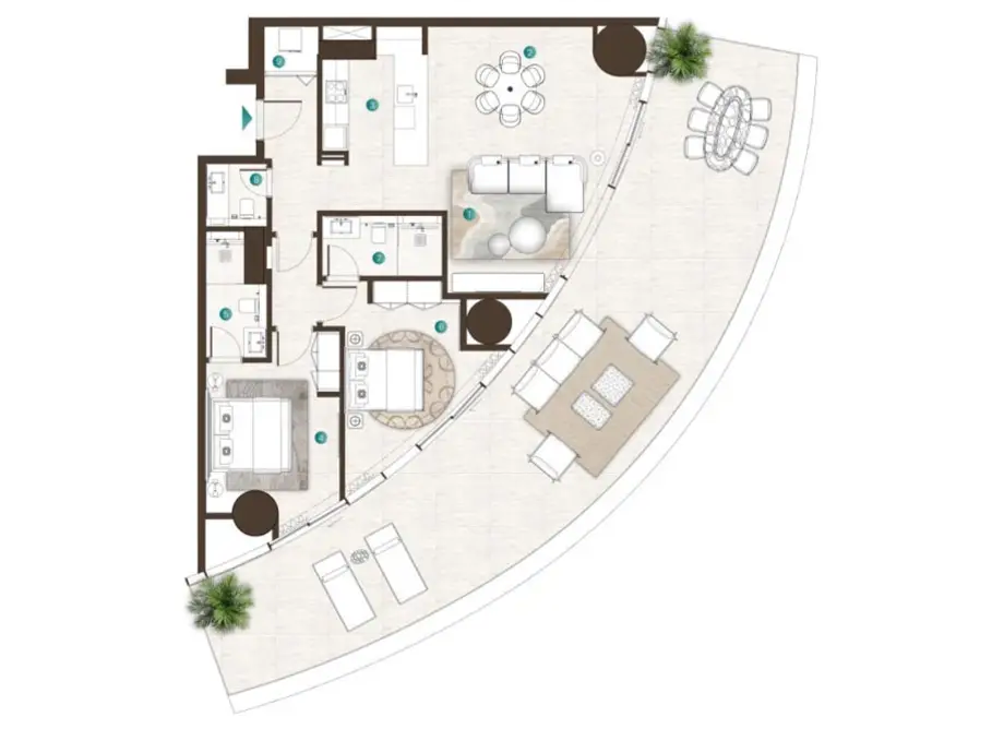 2 bedrooms apartment