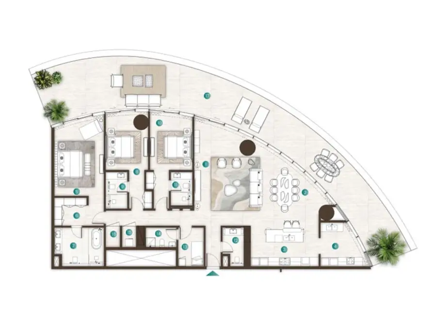 3 bedrooms apartment