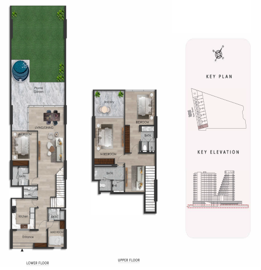 Type: 3 bedrooms townhouse